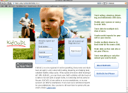 Screen shot of home page for baby data service